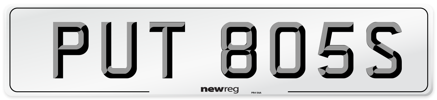 PUT 805S Number Plate from New Reg